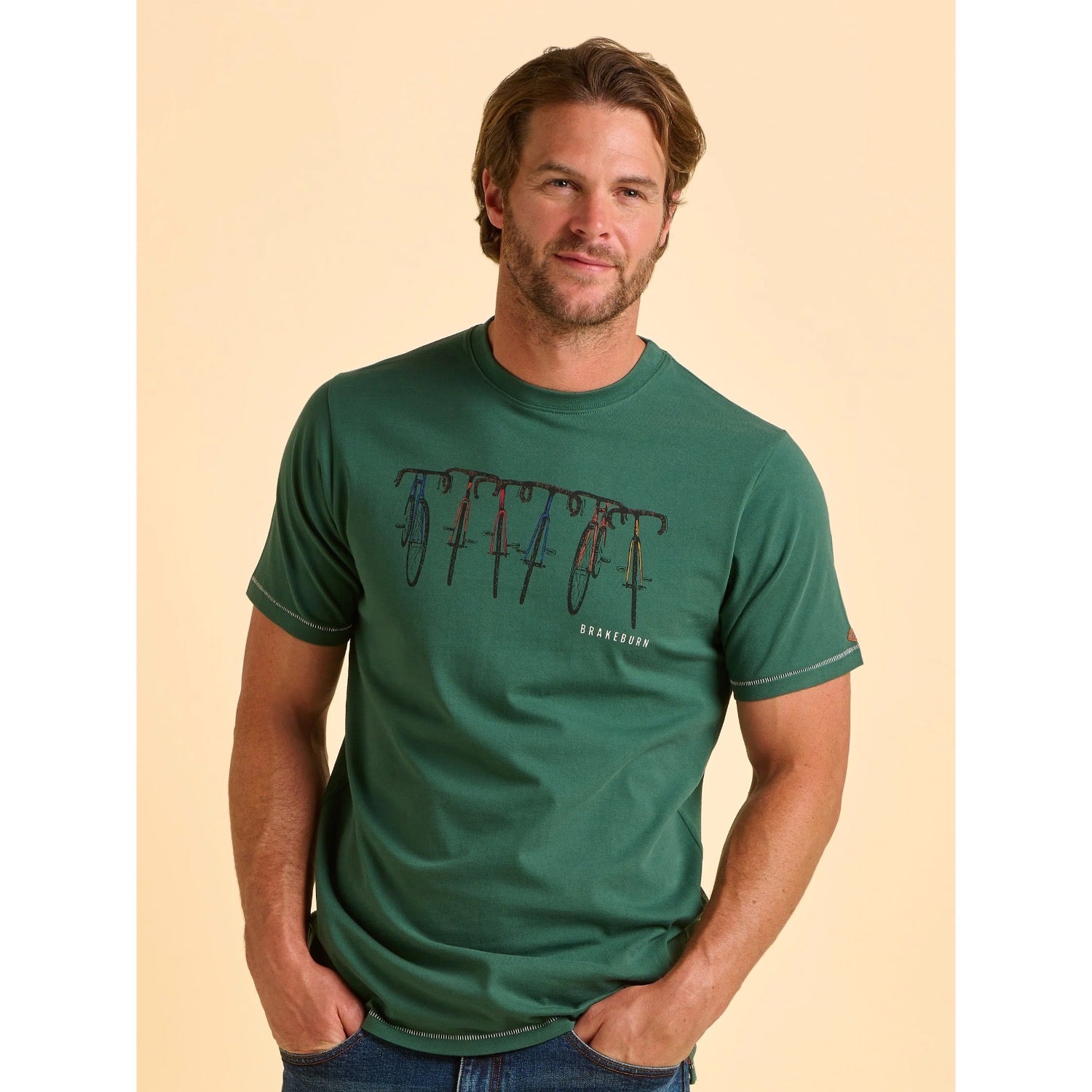 Brakeburn Mens Dolton T-Shirt Green Bike Clothing S / Green,M / Green,L / Green,XL / Green,XXL / Green