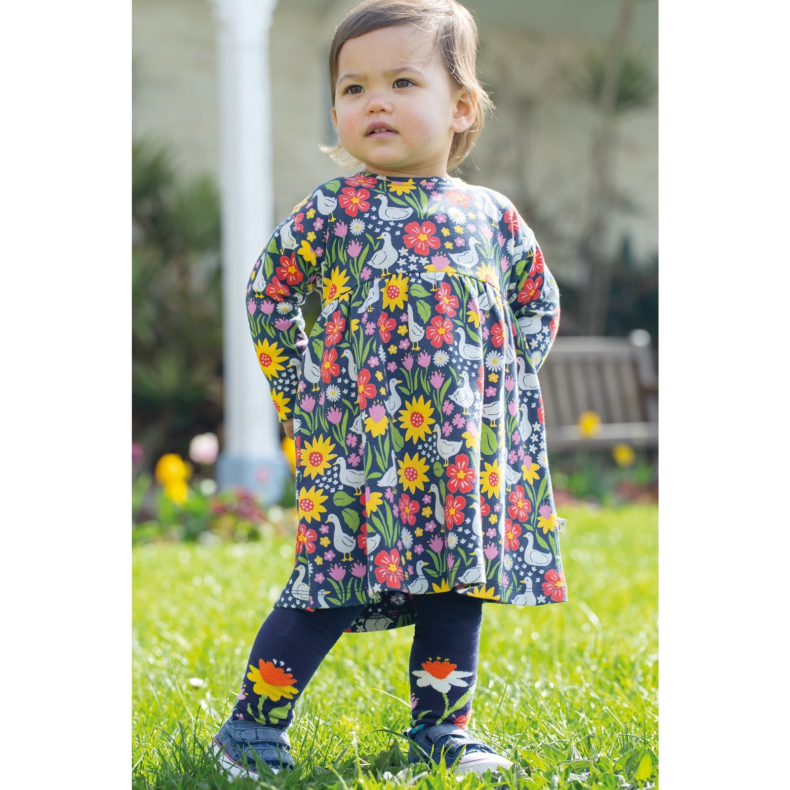 Frugi Little Norah Tights Nv1na Navy Flowers Clothing 0-6M / Navy,6-12M / Navy,1-2YRS / Navy,2-4YRS / Navy
