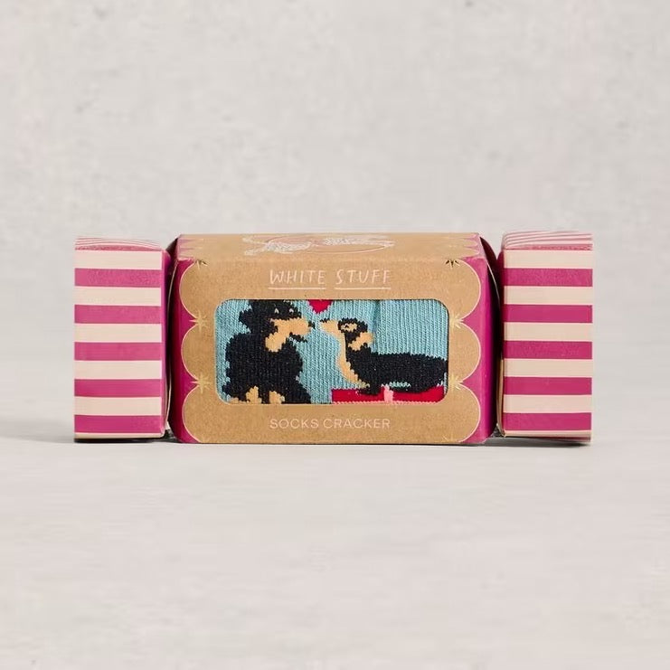 White Stuff Womens Xmas Dog Socks In A Cracker 444801 Clothing UK3-5 / Multi,UK6-8 / Multi