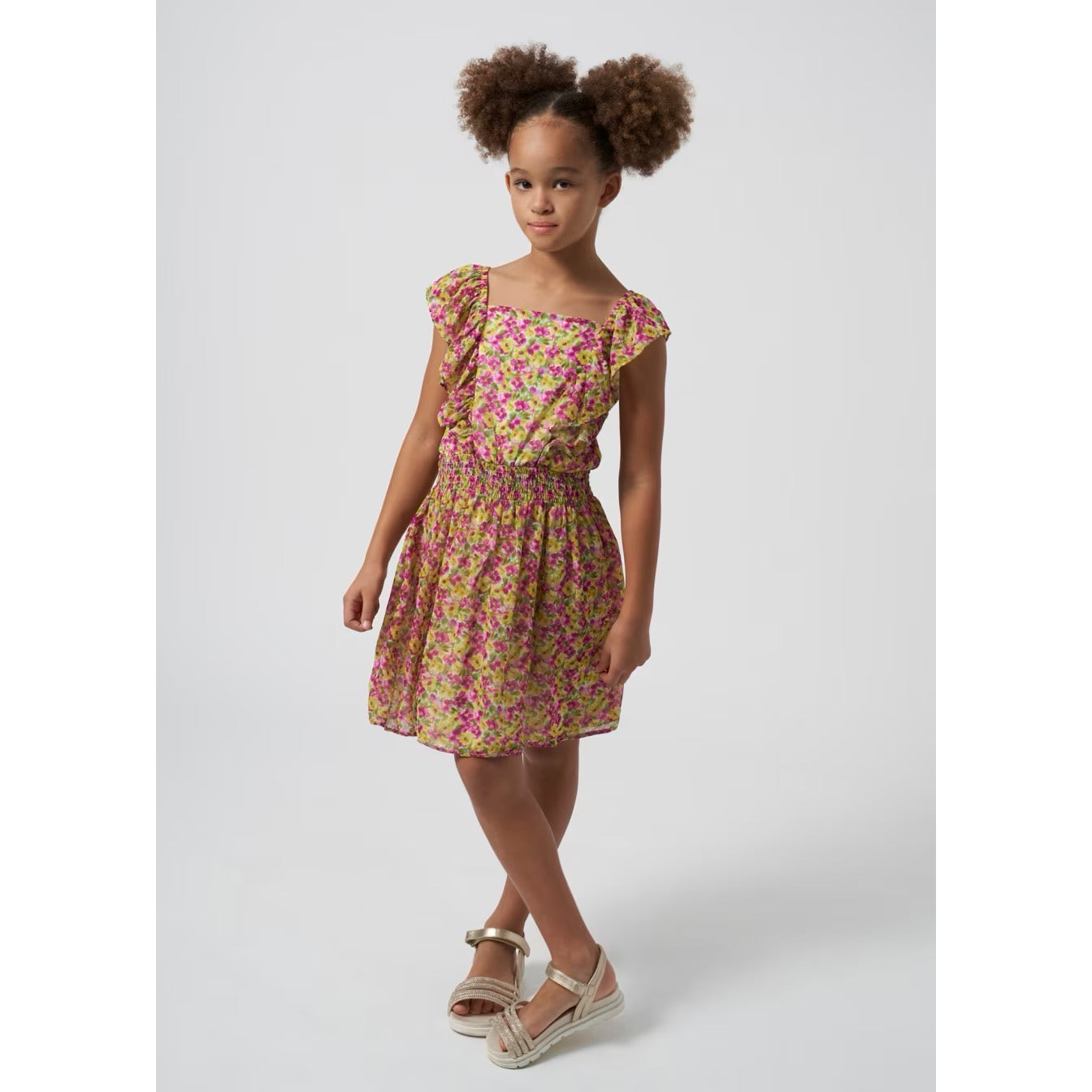 Mayoral Older Girls Flower Dress 6947 Clothing 10YRS / Multi,12YRS / Multi,14YRS / Multi,16YRS / Multi