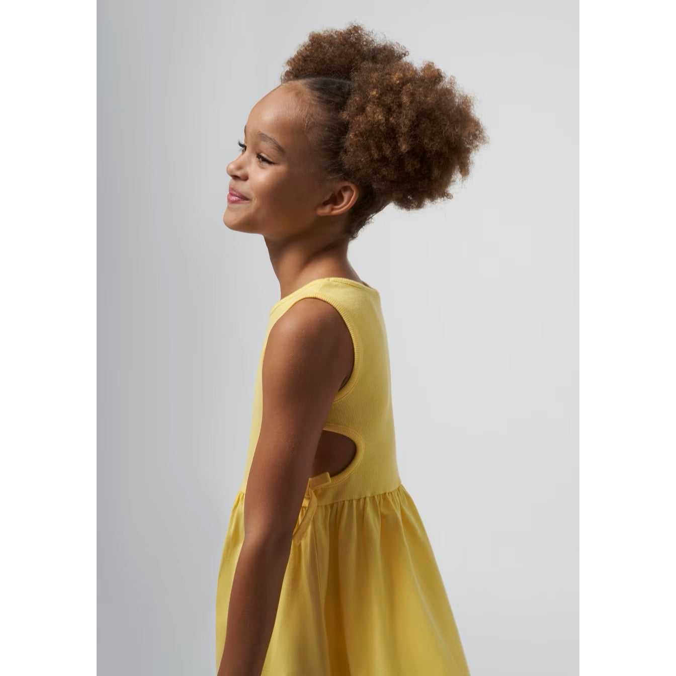 Mayoral Older Girls Cut Out Dress 6965 Yellow Clothing 10YRS / Yellow,12YRS / Yellow,14YRS / Yellow