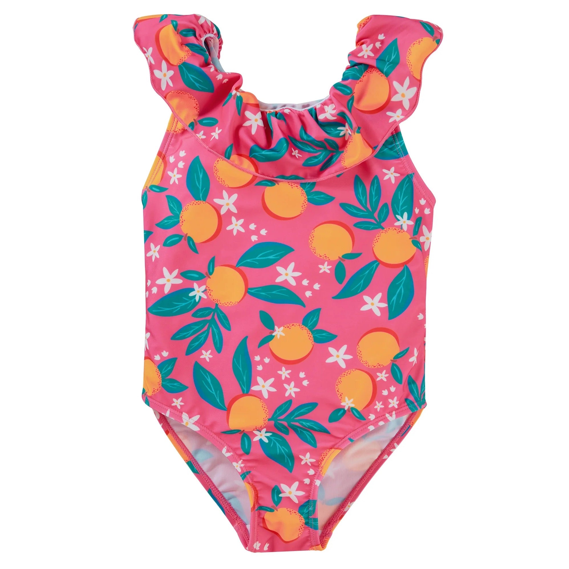 Frugi Amelia Orange Blossom Swimsuit Pl7pi Clothing 3-4YRS / Pink,4-5YRS / Pink,5-6YRS / Pink,6-7YRS / Pink,7-8YRS / Pink