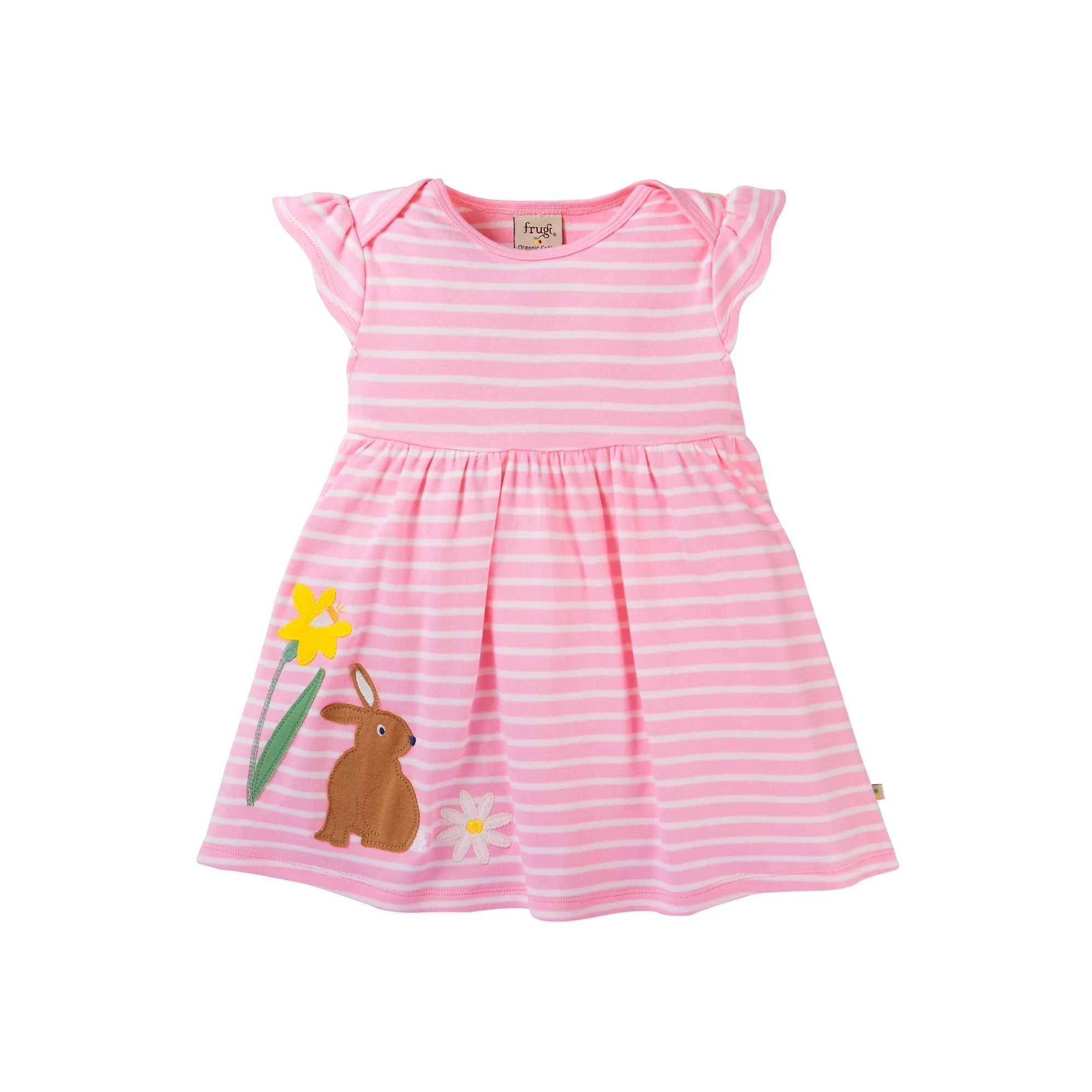Frugi Bobby Infant Dress Pl4pi Rabbit Clothing 3-6M / Pink,6-9M / Pink,9-12M / Pink,12-18M / Pink