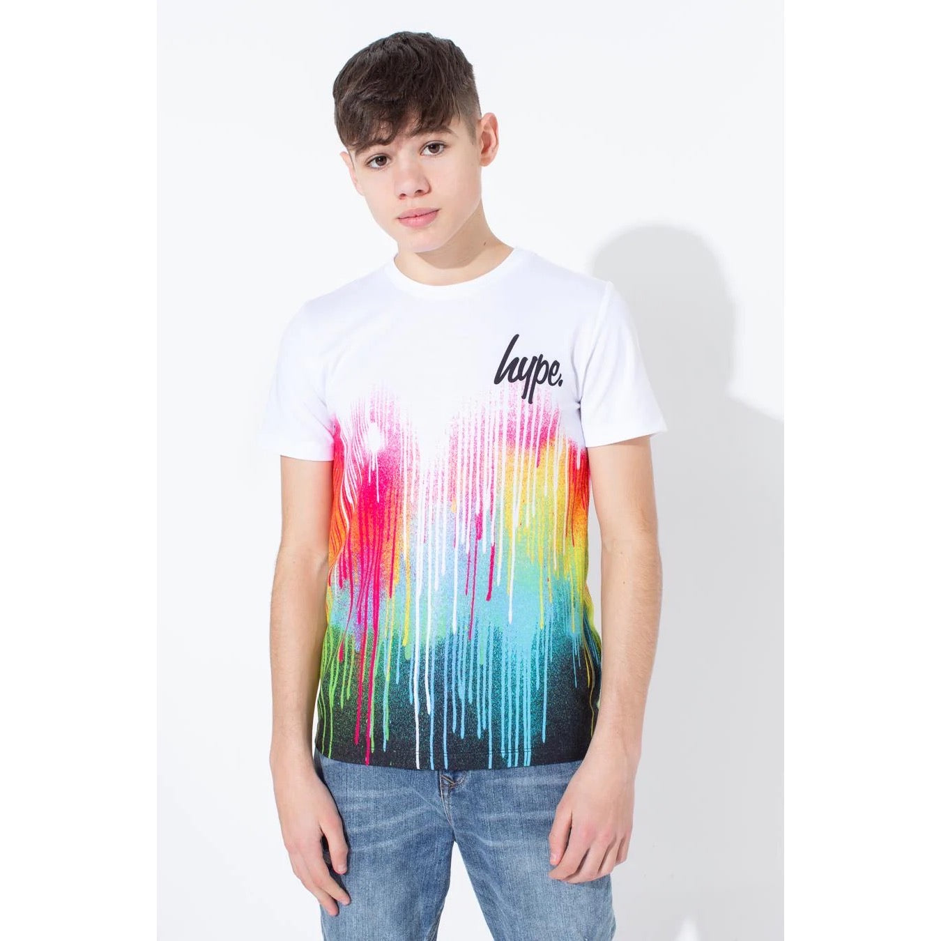 Hype Bright Drips T-Shirt Dt001 Clothing 9/10YRS / Multi,11/12YRS / Multi,13YRS / Multi,14YRS / Multi,15YRS / Multi
