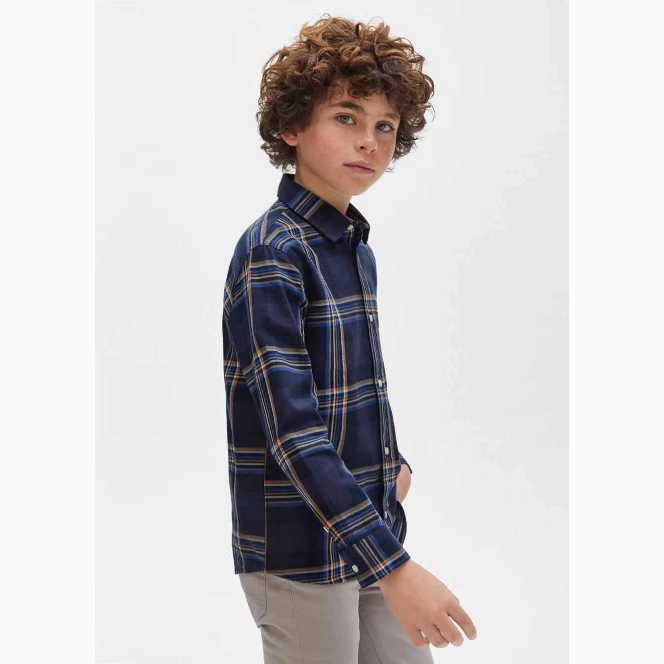 Mayoral Older Boys Check Shirt 7189 Navy Clothing 10YRS / Navy,12YRS / Navy,14YRS / Navy,16YRS / Navy
