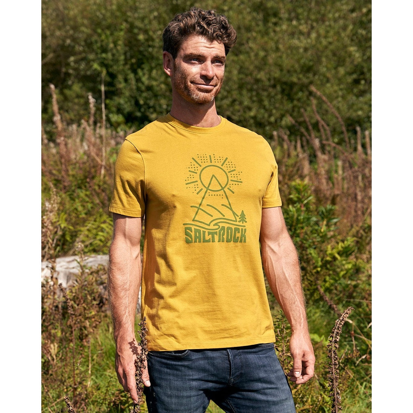 Saltrock Mens Geo Peak Short Sleeve T-Shirt Clothing XS ADULT / Yellow,SMALL ADULT / Yellow,MEDIUM ADULT / Yellow