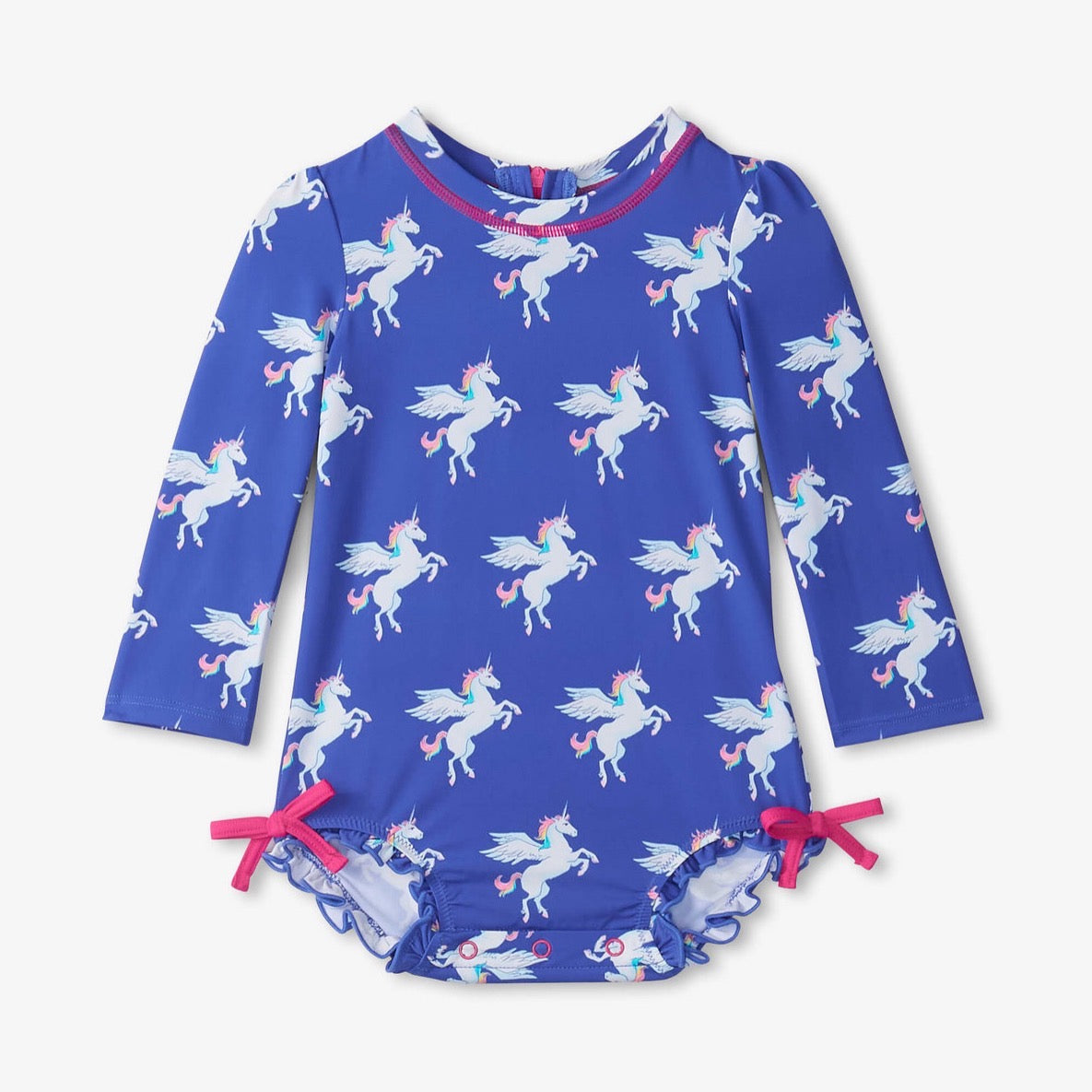 Hatley Infant Rashguard Suit S24dri907b Blue Pegasus Clothing 3-6M / Blue,6-9M / Blue,9-12M / Blue,12-18M / Blue,18-24M / Blue