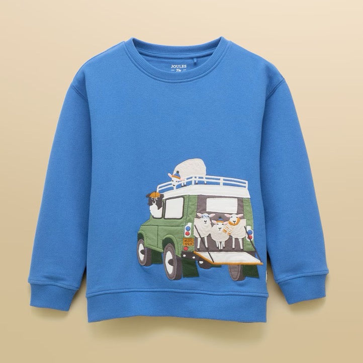 Joules Boys Artwork Sweat An256233 Sheep Clothing 2YRS / Blue,3YRS / Blue,4YRS / Blue,5YRS / Blue,6YRS / Blue,8YRS / Blue