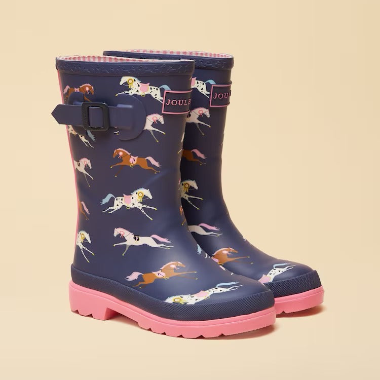 Joules Girls Navy Horse Wellingtons Footwear UK8 INFANT / Navy,UK9 KIDS / Navy,UK10 KIDS / Navy,UK11 KIDS / Navy,UK12 KIDS / Navy,UK13 KIDS / Navy,UK1 KIDS / Navy,UK2 KIDS / Navy,UK3 / Navy