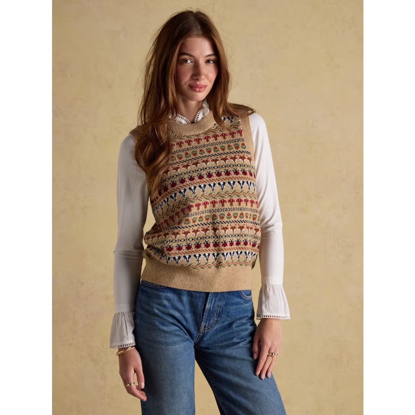 Joules Womens Woodland Tank Av0821 Oatmeal Clothing S / Brown,M / Brown,L / Brown,XL / Brown