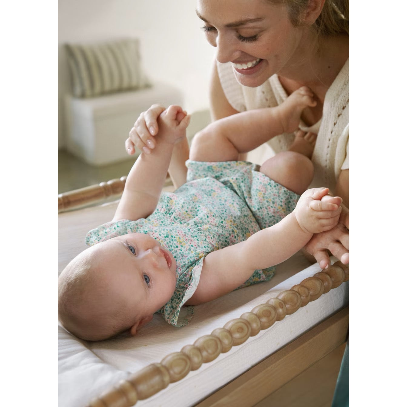 Mayoral Baby Girls Set 1663 Floral Aop Print Top Clothing 4-6M / Seagrass,6-9M / Seagrass,12M / Seagrass,18M / Seagrass