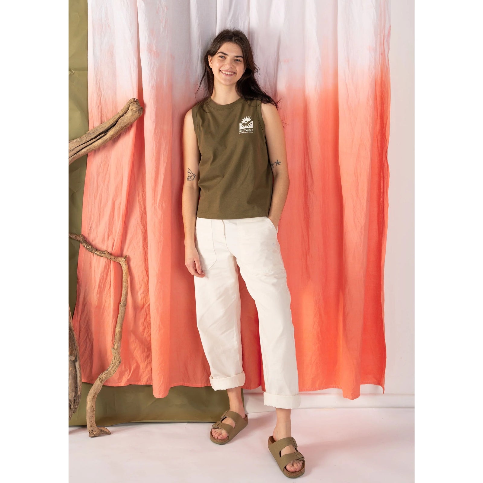 Saltrock Womens Roots Vest Top Vwf22501075 Khaki Clothing XS ADULT / Khaki,SMALL ADULT / Khaki,MEDIUM ADULT / Khaki