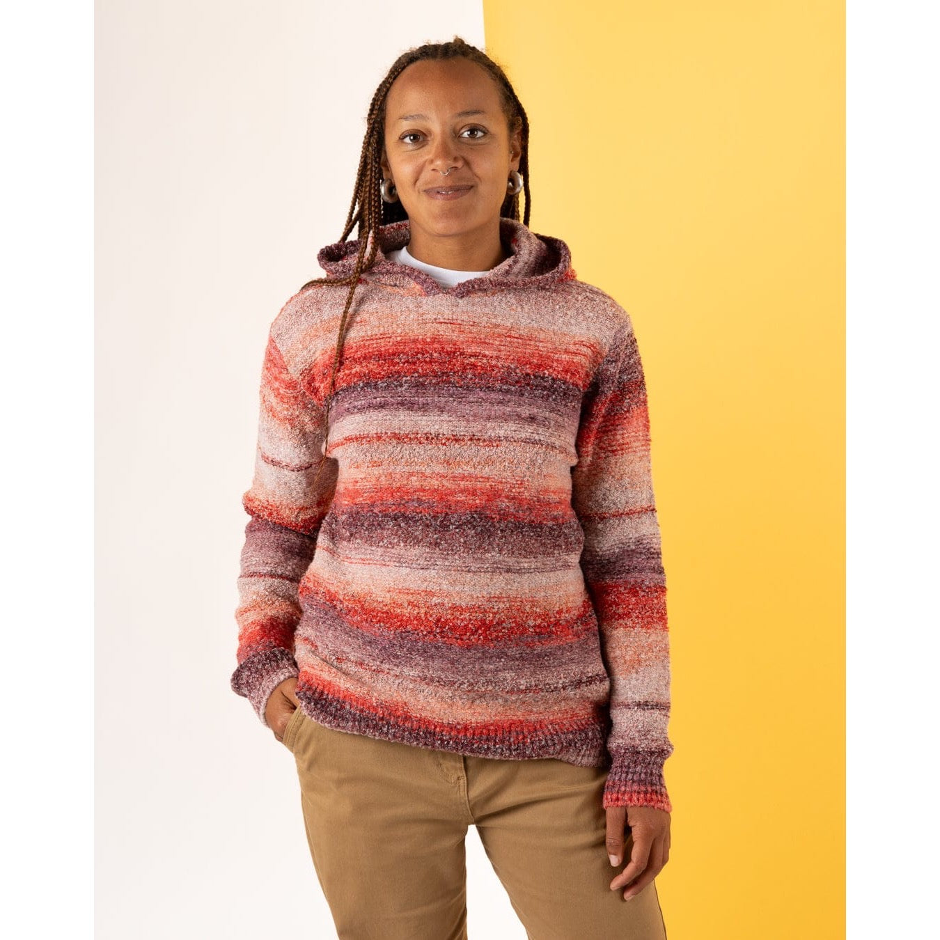 Saltrock Womens Space Dye Hooded Jumper Hkx22402039 Red Clothing XS / Red,S / Red,M / Red,L / Red