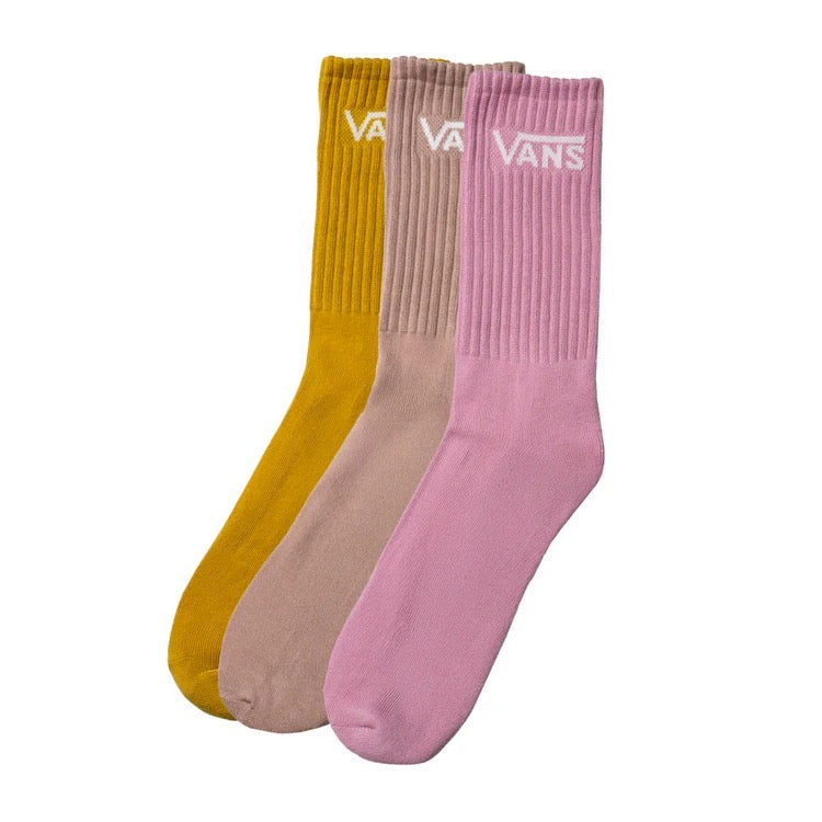 Vans 3 Pack Adult Socks Vn000qbven71 Pink Dawn Clothing UK 5.5-8 / Multi