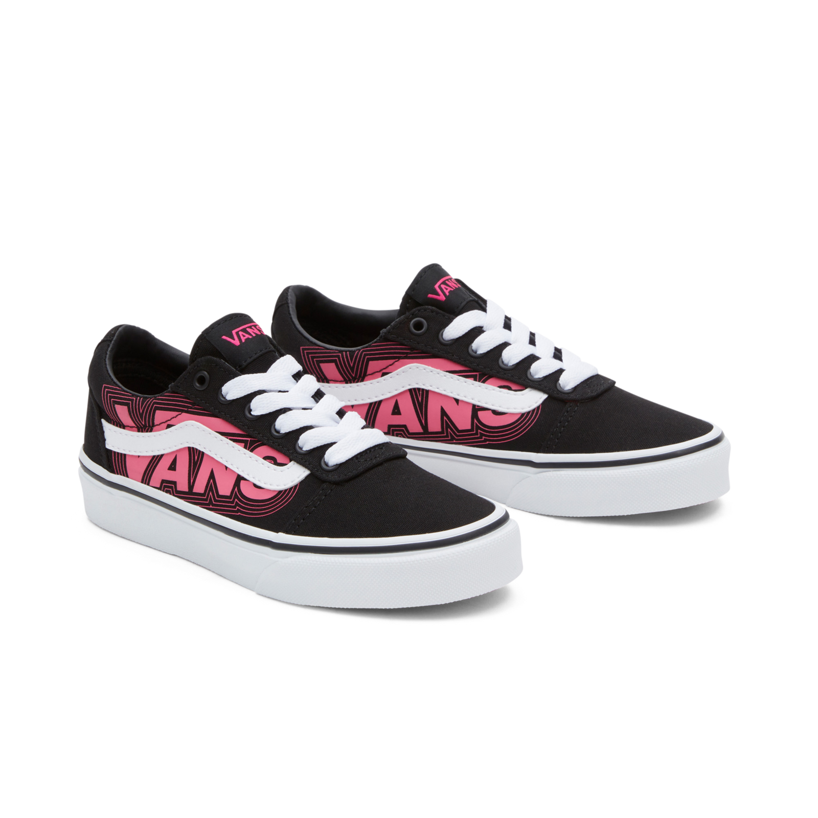 Vans Vans Kids Glow Ward Vn0a3tfwpib1 Neon Pink Footwear UK13 EU31 / Black,UK1 EU32 / Black,UK2 EU33 / Black,UK2.5 EU34 / Black,UK3 EU35 / Black,UK4 EU36.5 / Black,UK5 EU38 / Black