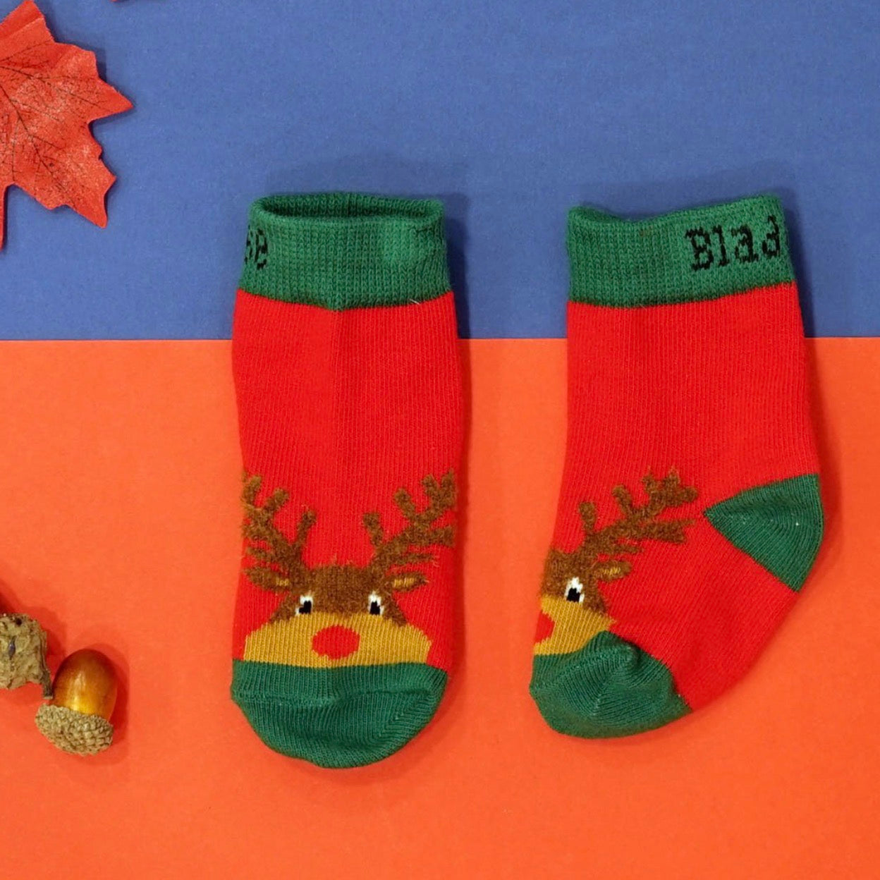 Blade & Rose Festive Reindeer Socks Clothing 0-6M / Multi,6-12M / Multi,12-24M / Multi,2-3YRS / Multi,3-4YRS / Multi
