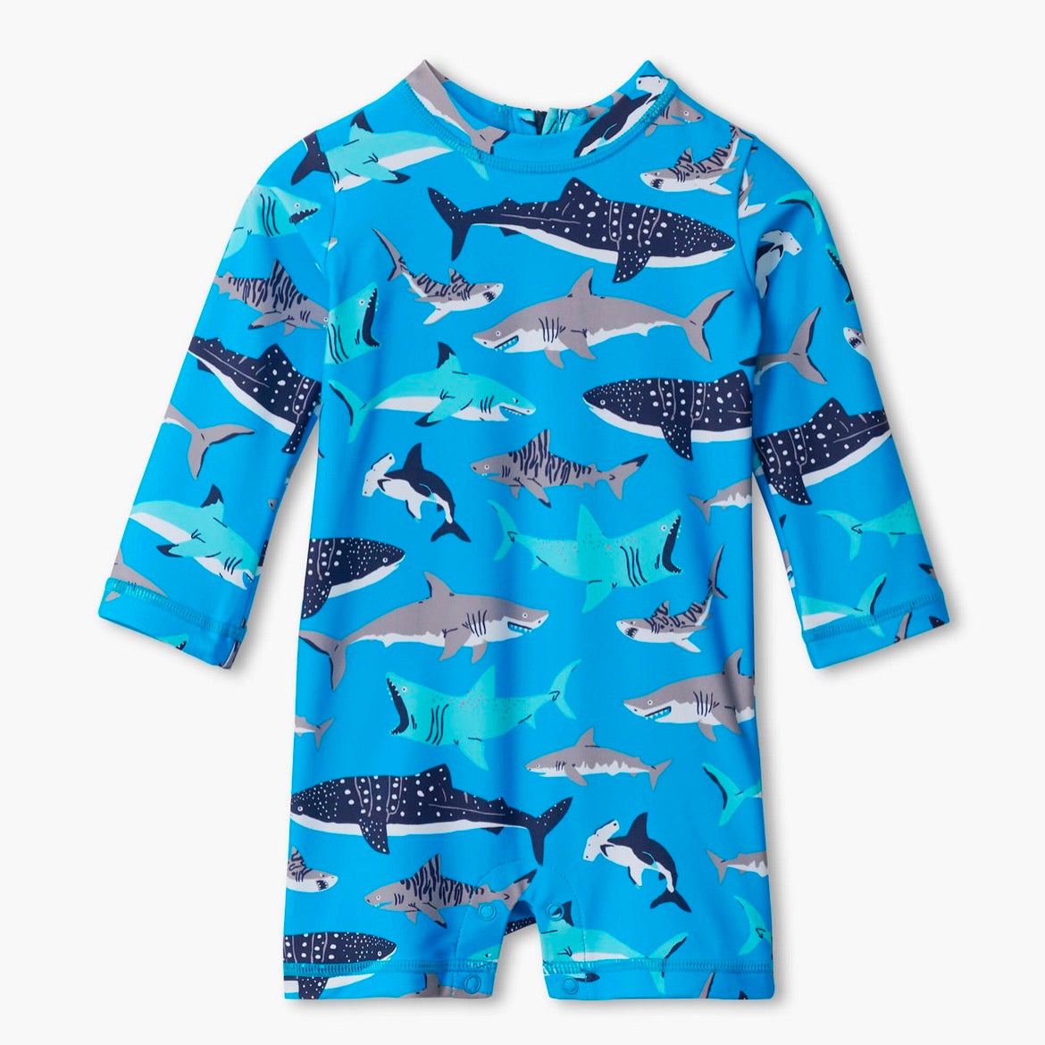 Hatley Infant Rashguard S22tsi908b Shark Clothing 6-9M / Blue,6-12M / Blue,9-12M / Blue,12-18M / Blue,18-24M / Blue