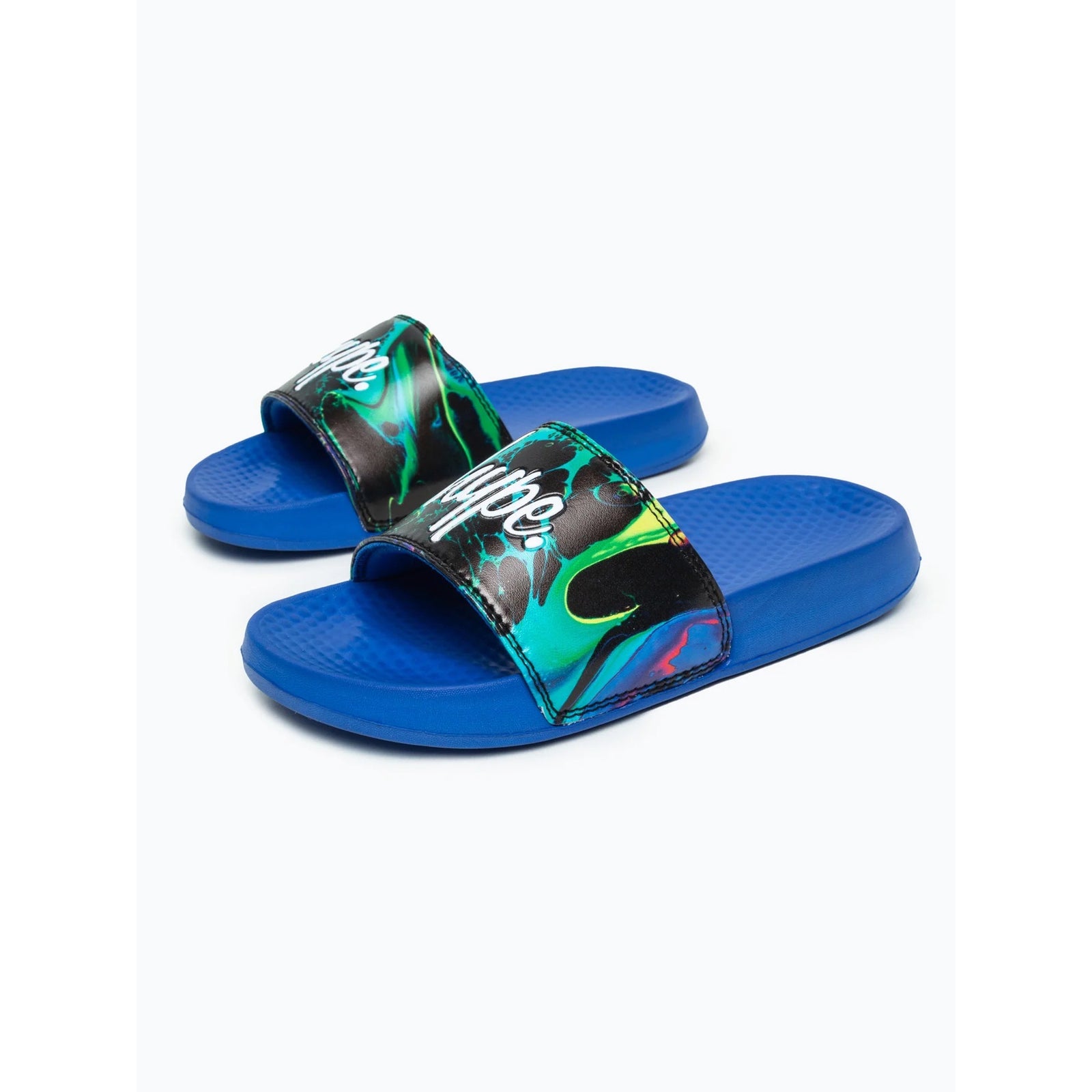 Hype Marble Ink Sliders Zumh689 Footwear UK11 KIDS / Blue,UK12 KIDS / Blue,UK13 KIDS / Blue,UK1 KIDS / Blue,UK2 KIDS / Blue,UK3 / Blue,UK4 / Blue,UK5 / Blue