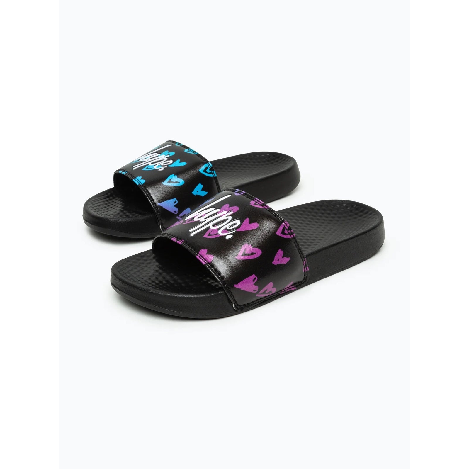Hype Scribble Heart Sliders Zumh677 Footwear UK11 KIDS / Black,UK12 KIDS / Black,UK13 KIDS / Black,UK1 KIDS / Black,UK2 KIDS / Black,UK3 / Black,UK4 / Black,UK5 / Black