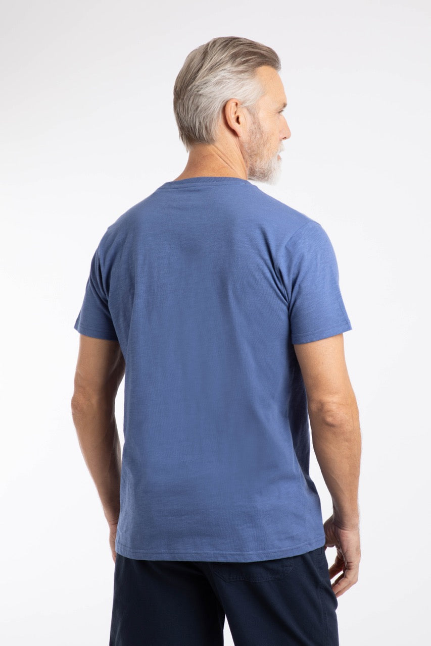 Weirdfish Mens Fished T-Shirt 202703 Faded Blue