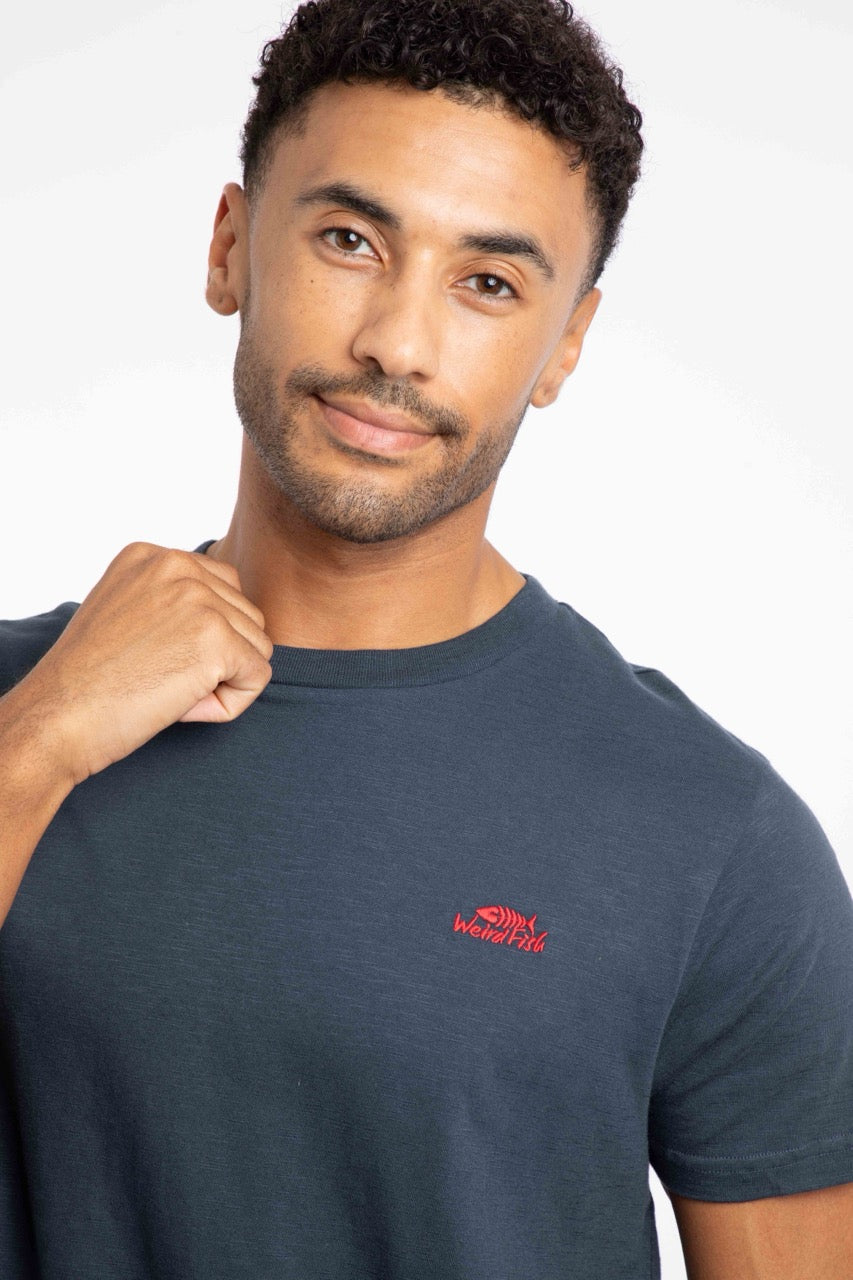 Weirdfish Mens Fished T-Shirt 202703 Navy