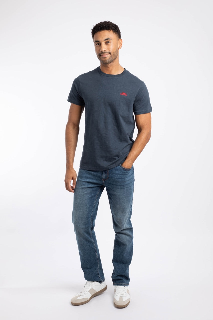 Weirdfish Mens Fished T-Shirt 202703 Navy