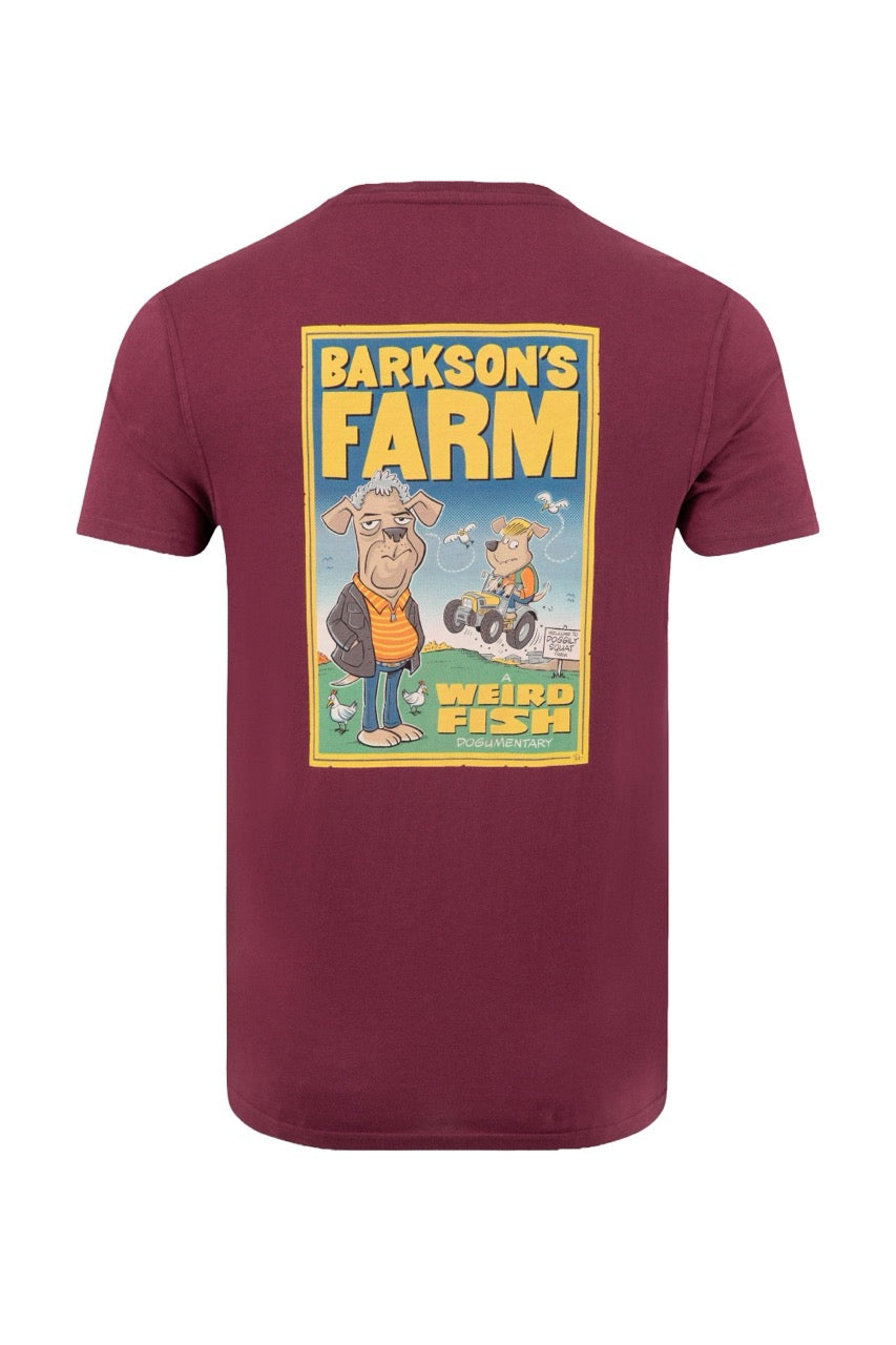 Weird Fish Mens Barkson Farm T-Shirt 203648 Bordeaux Clothing S / Bordeaux,M / Bordeaux,L / Bordeaux,XL / Bordeaux