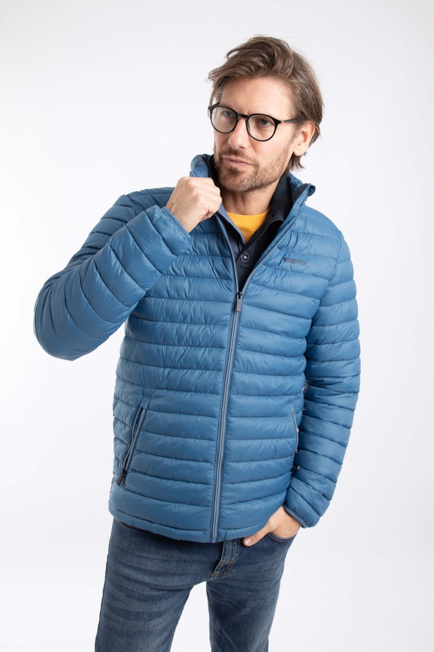 Weirdfish Mens Crantock Jacket 203653 Washed Blue