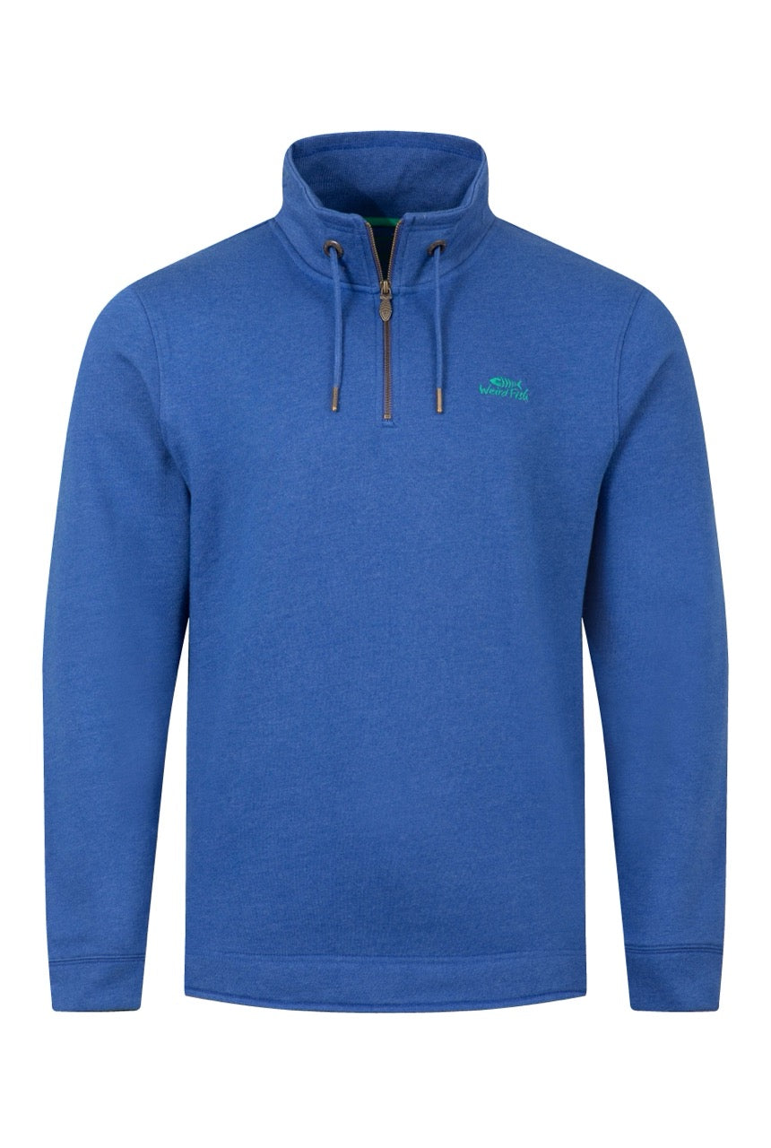 Weirdfish Mens Brampton Sweatshirt 203659 Mazarine Blue