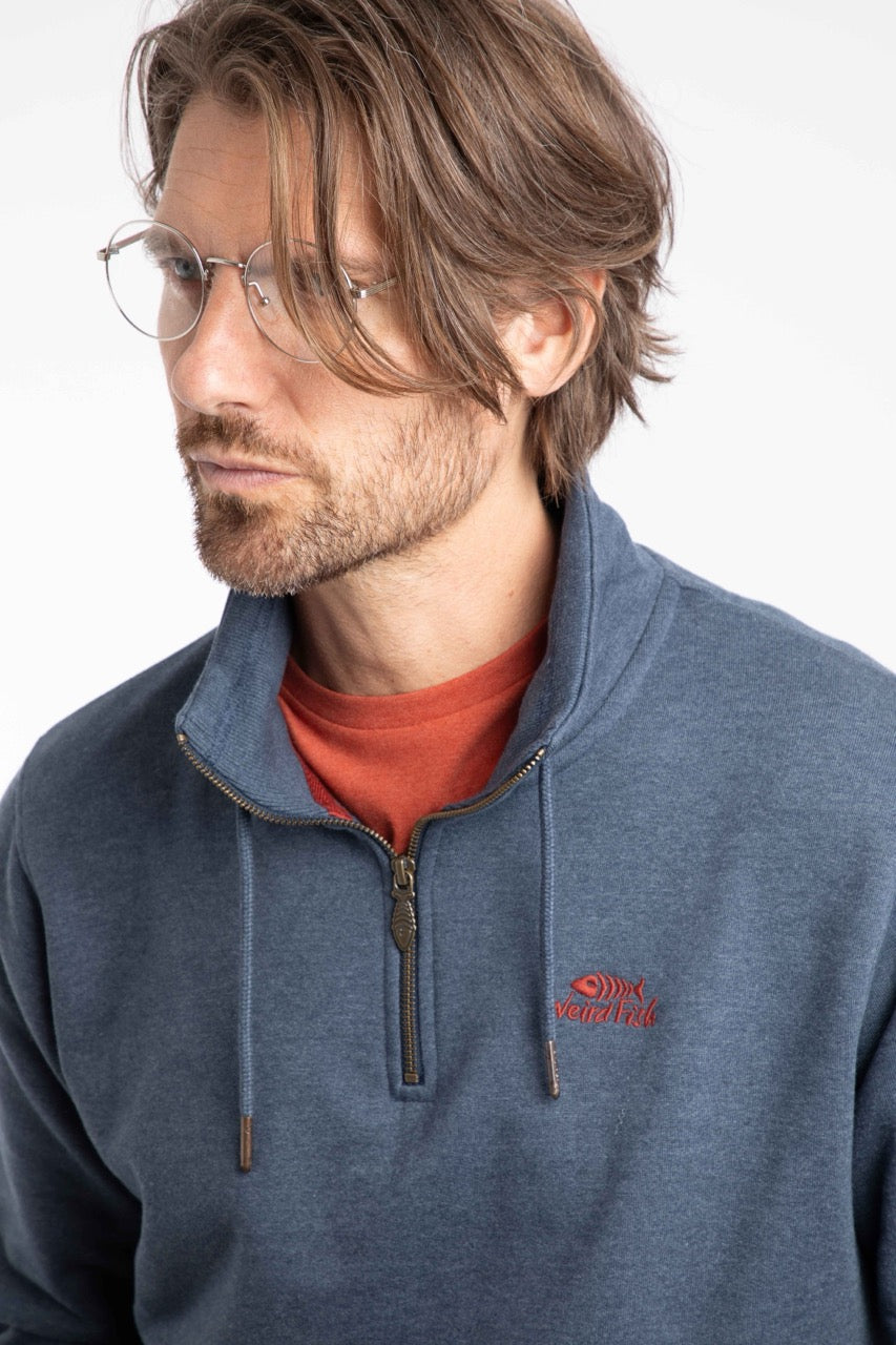 Weirdfish Mens Brampton Sweatshirt 203659 Navy