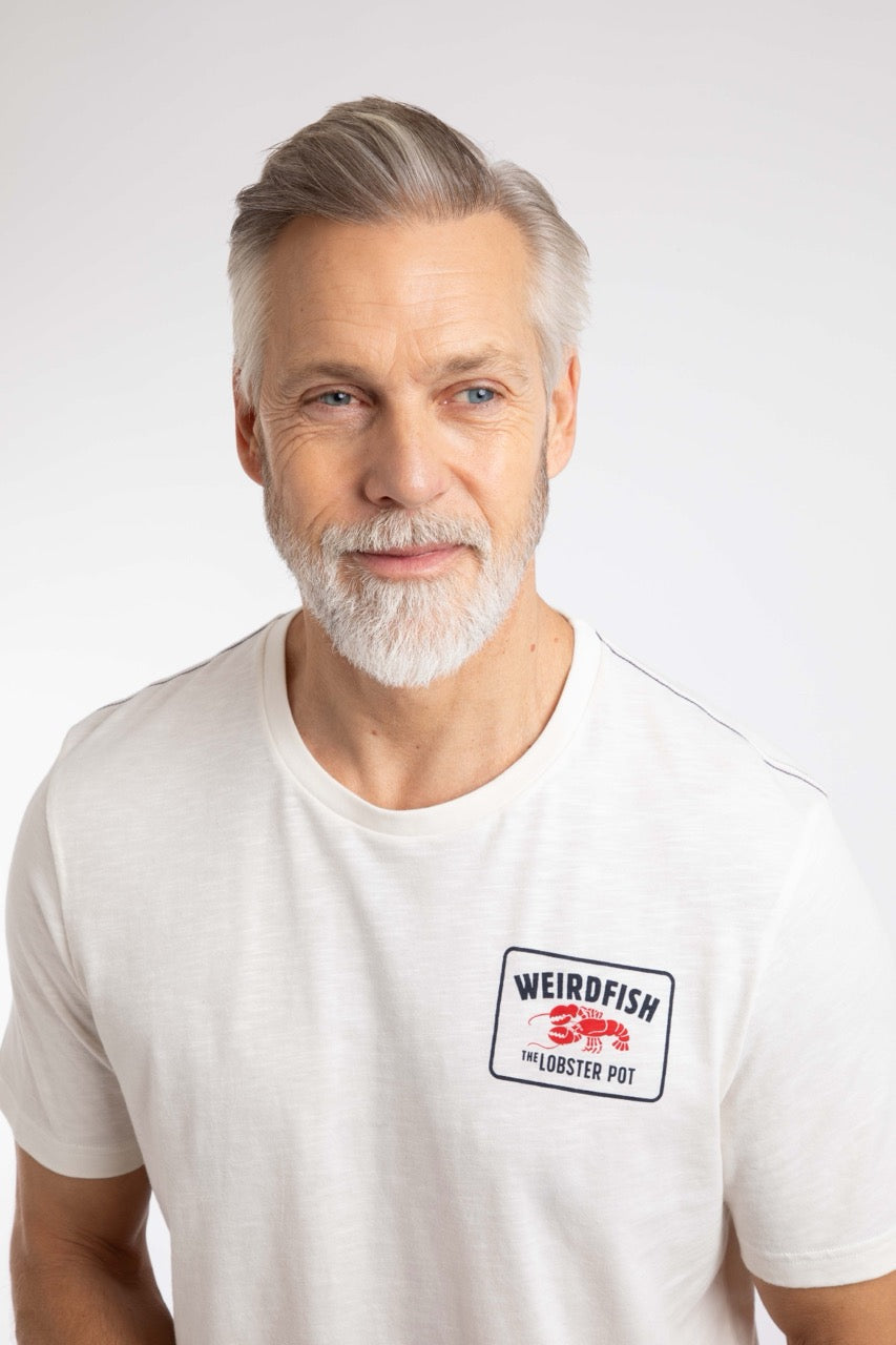 Weird Fish Mens Lobster Pot T-Shirt 204011 Cream