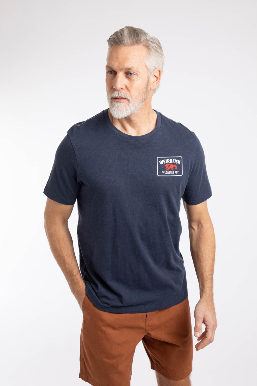 Weird Fish Mens Lobster Pot T-Shirt 204011 Navy