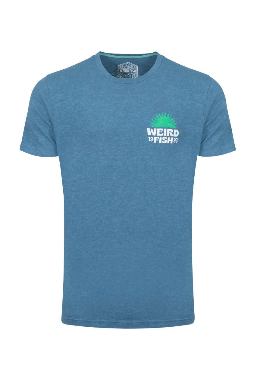Weird Fish Mens Sun Beam T-Shirt 204013 Washed Blue Clothing S / Blue,M / Blue,L / Blue,XL / Blue,XXL / Blue,XXXL / Blue