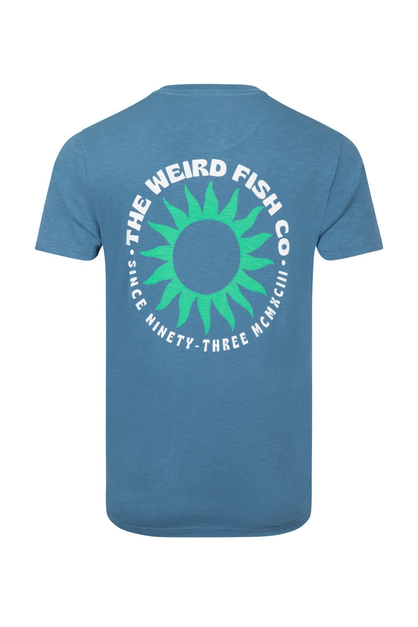 Weird Fish Mens Sun Beam T-Shirt 204013 Washed Blue Clothing S / Blue,M / Blue,L / Blue,XL / Blue,XXL / Blue,XXXL / Blue