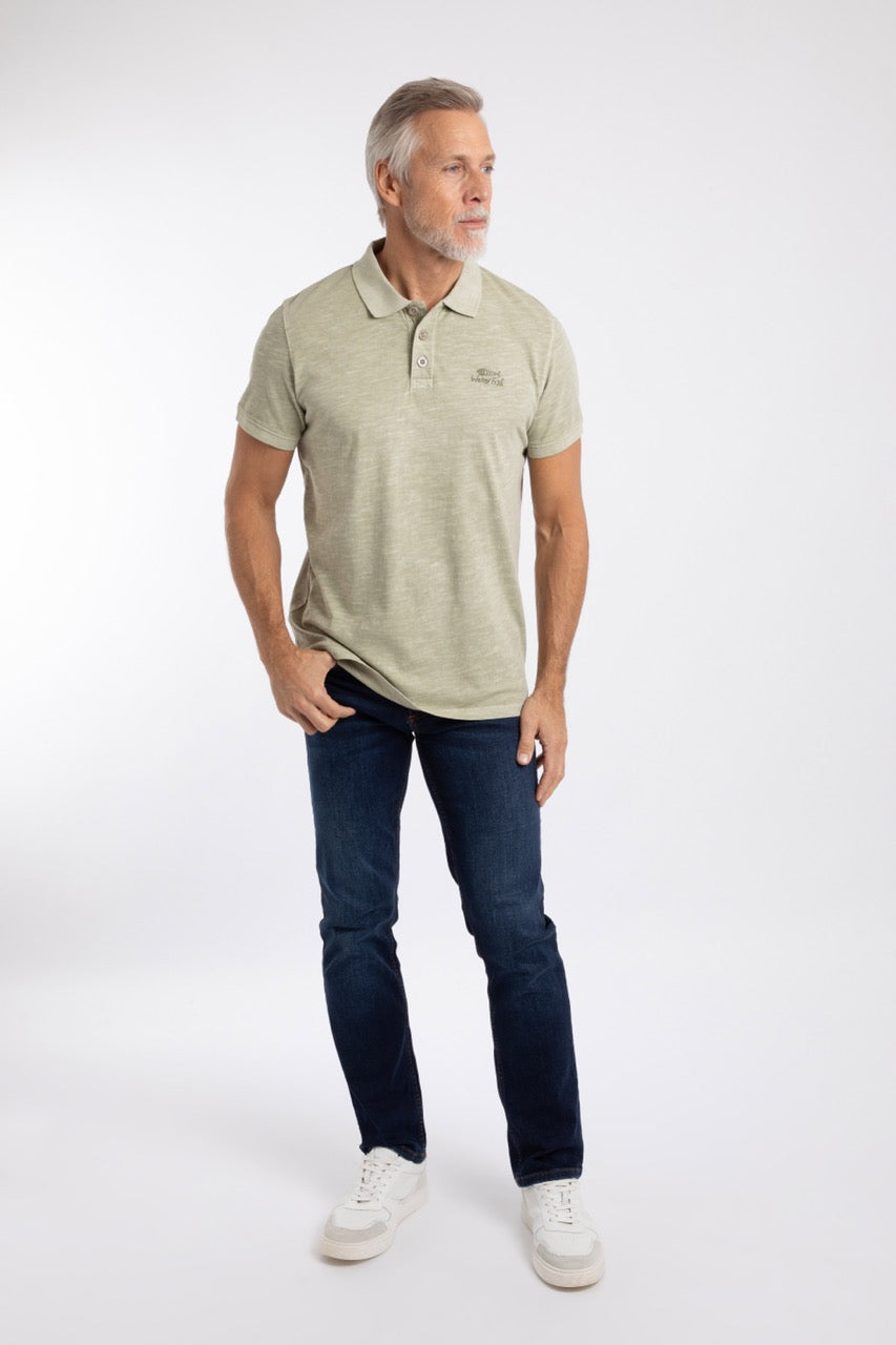 Weirdfish Mens Indy Polo Shirt 204016 Laurel Green