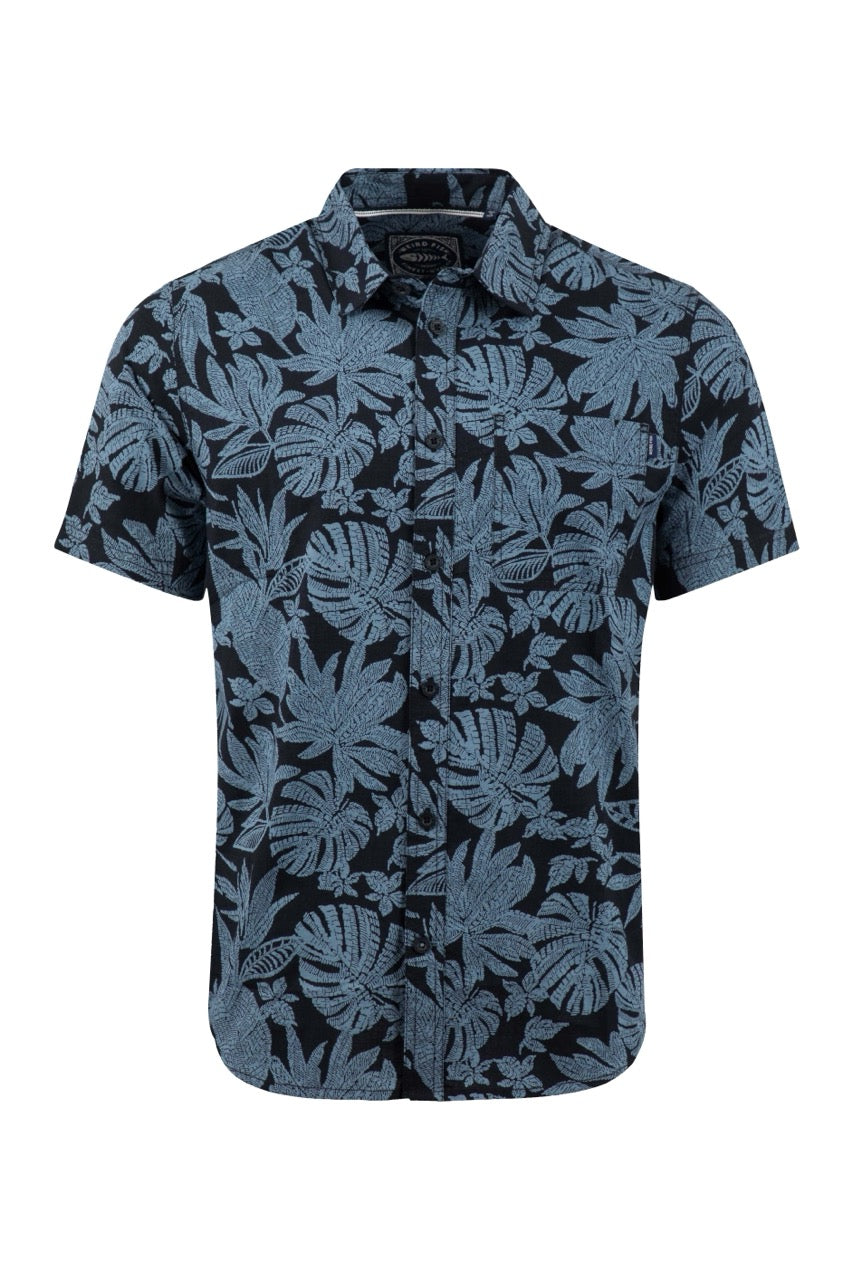 Weirdfish Mens Faraway Shirt 204025 Blue Mirage