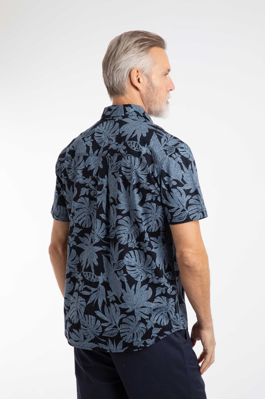 Weirdfish Mens Faraway Shirt 204025 Blue Mirage