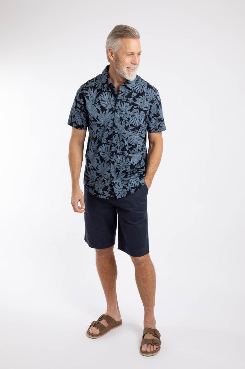 Weirdfish Mens Faraway Shirt 204025 Blue Mirage