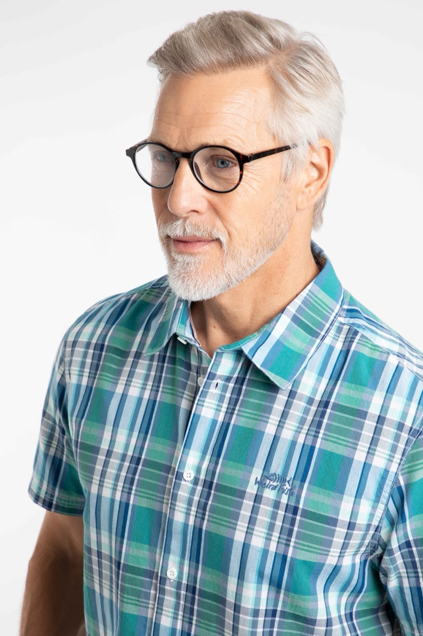 Weird Fish Mens Judd Check Shirt 204030 Blue