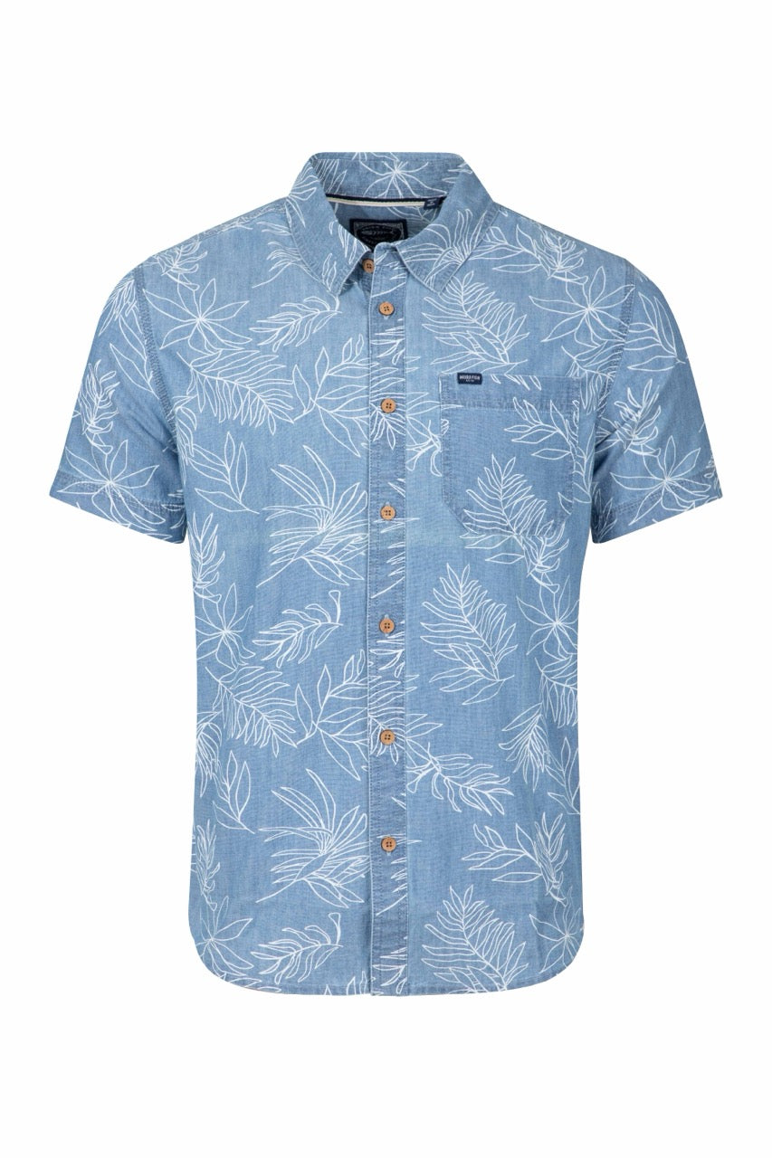 Weirdfish Mens Russell Shirt 204031 Chambray