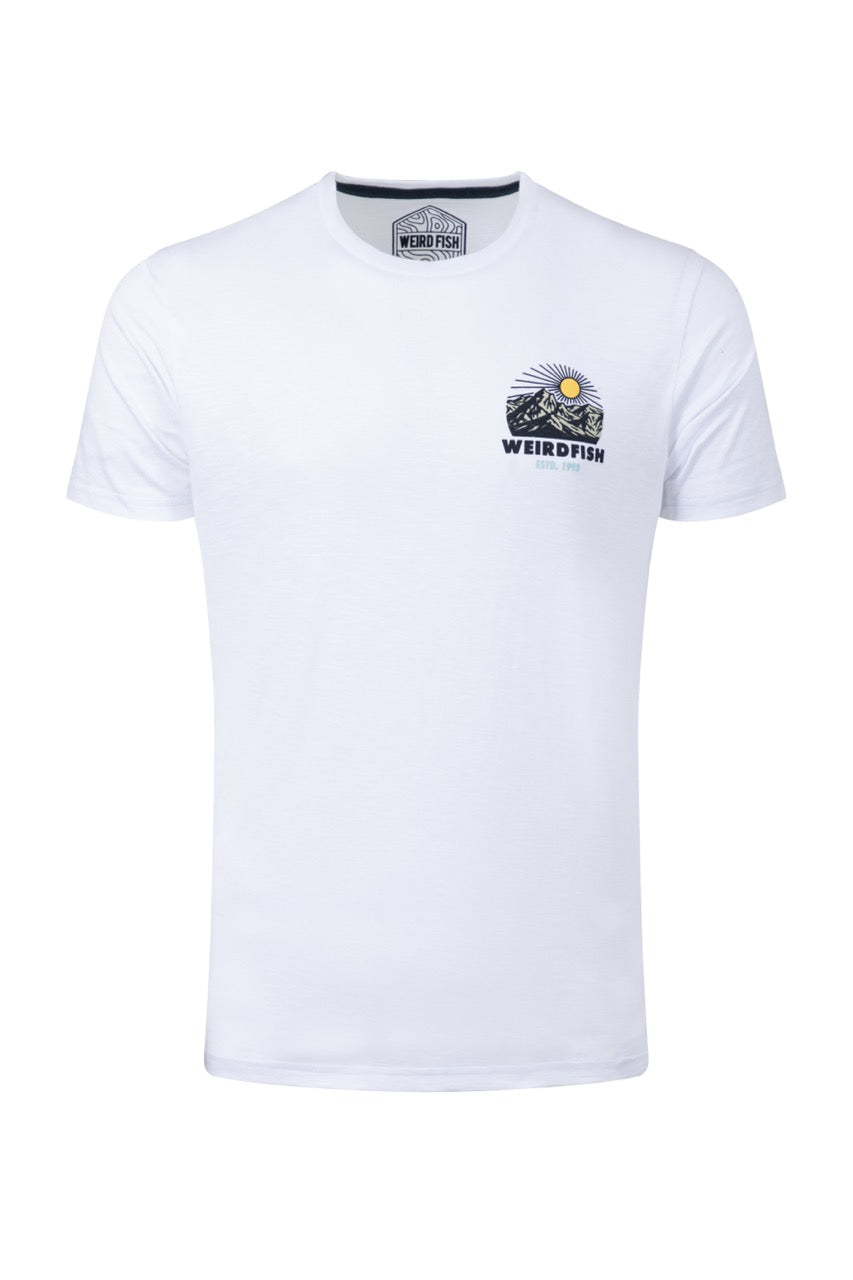 Weirdfish Mens Lake District T-Shirt 204034 White