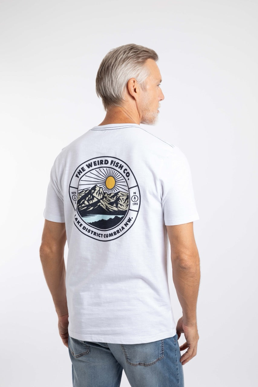 Weirdfish Mens Lake District T-Shirt 204034 White