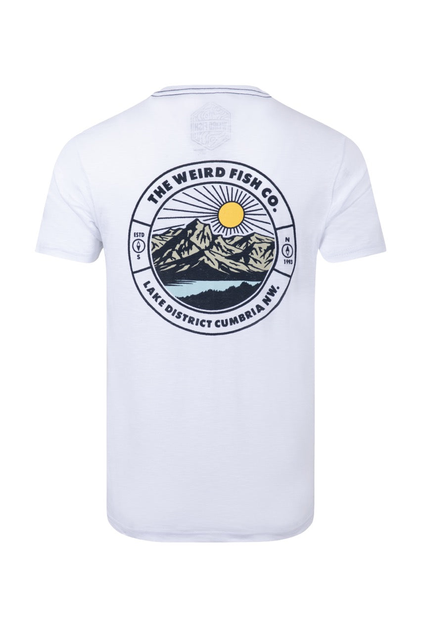 Weirdfish Mens Lake District T-Shirt 204034 White
