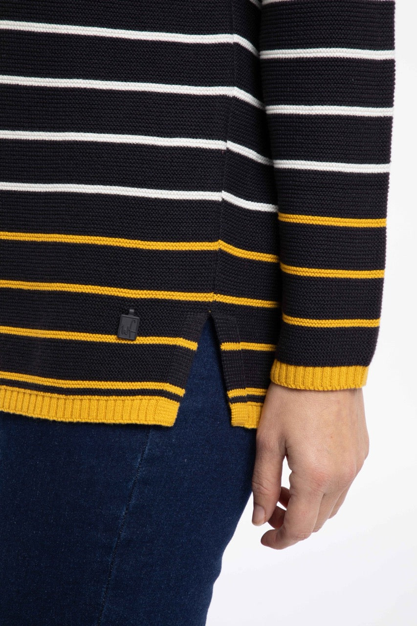 Weirdfish Women Sutton Stripe Jumper 204039 Navy