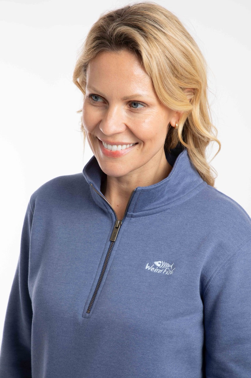 Weirdfish Womens Avery Sweatshirt 204045 Washed Blue