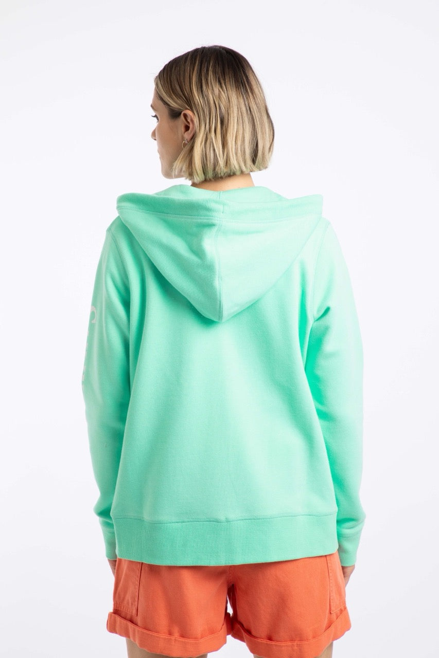 Weird Fish Womens Cyra Zip Hoodie 204062 Apple Mint Clothing UK8 / Mint,UK10 / Mint,UK12 / Mint,UK14 / Mint,UK16 / Mint