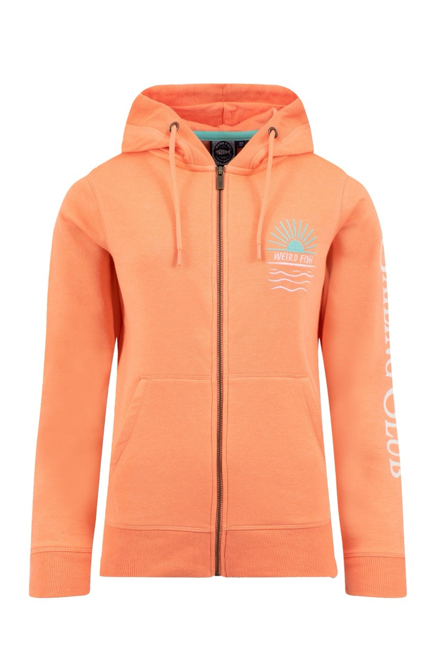 Weird Fish Womens Cyra Zip Hoodie 204062 Tangerine Clothing UK8 / Tangerine,UK10 / Tangerine,UK12 / Tangerine,UK14 / Tangerine