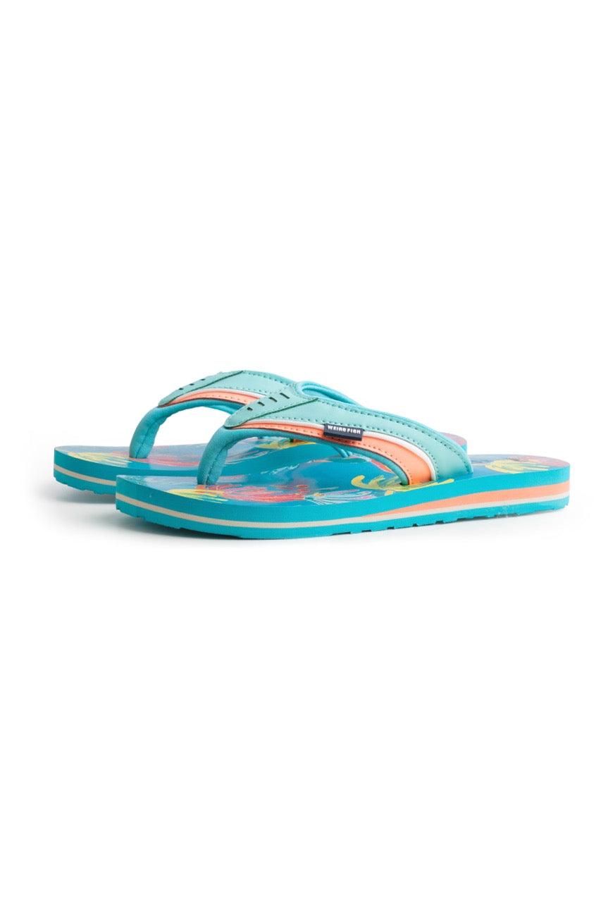 Weird Fish Womens Thurlstone Flip Flops 204069 Azure Footwear UK3 KIDS / Aqua,UK4 ADULT / Aqua,UK5 ADULT / Aqua,UK6 ADULT / Aqua,UK7 ADULT / Aqua,UK8 ADULT / Aqua