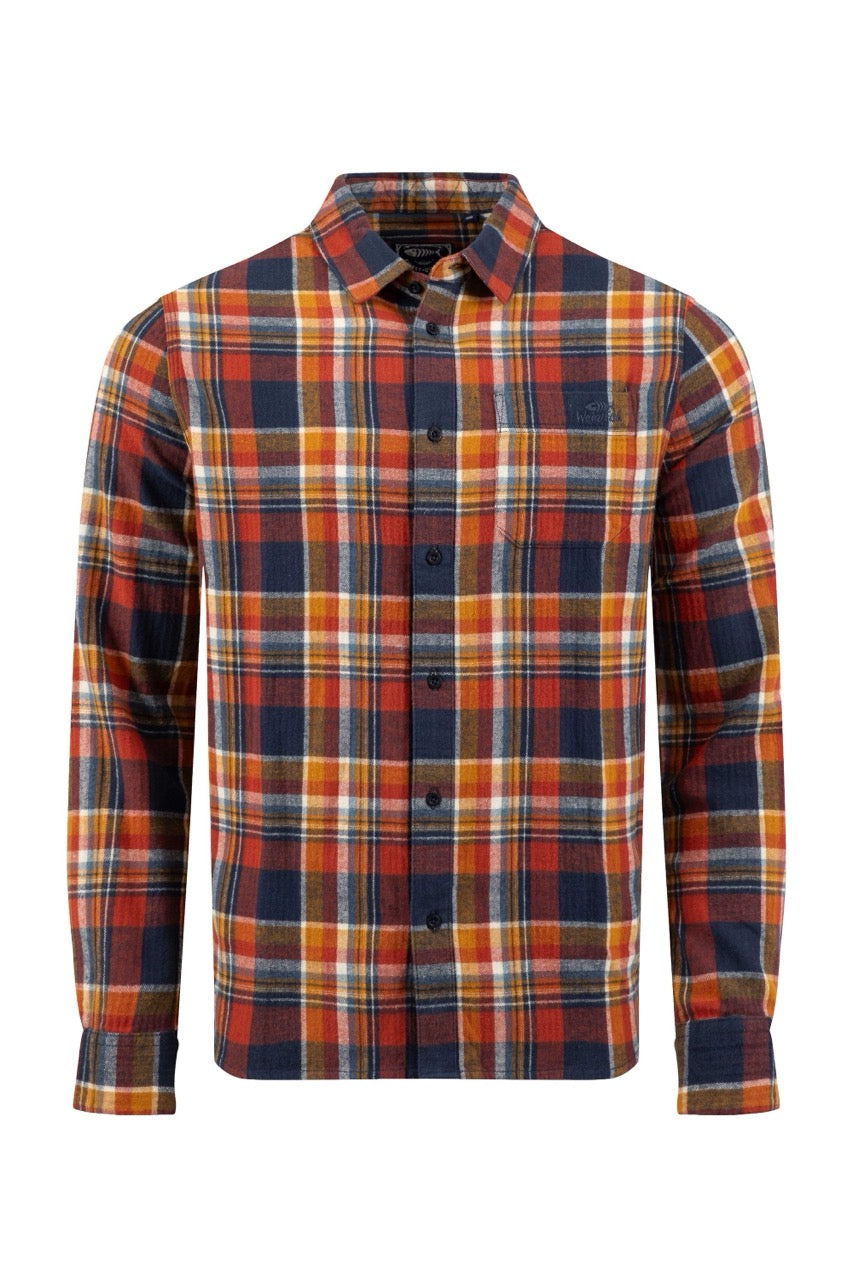 Weird Fish Mens Broxton Check Shirt 204347 Pumpkin