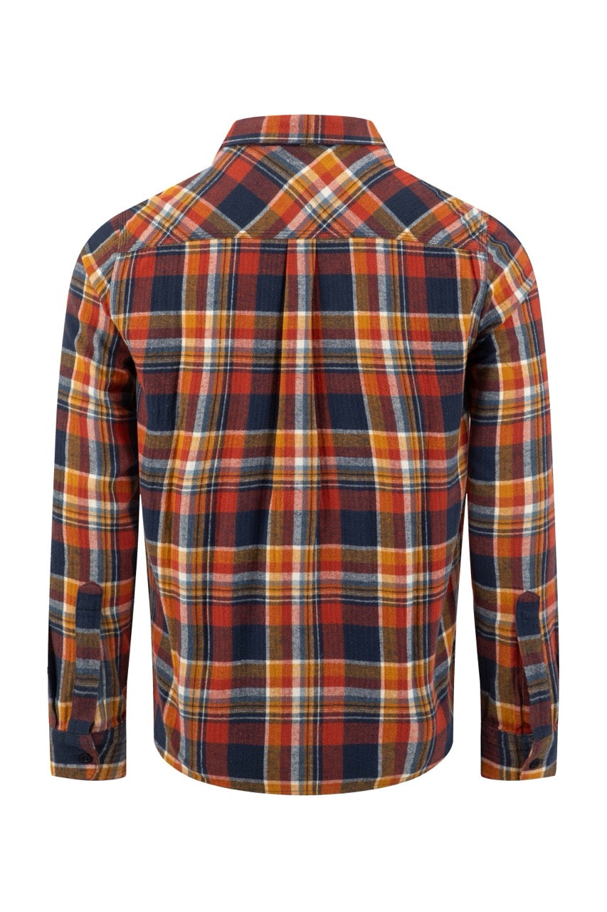 Weird Fish Mens Broxton Check Shirt 204347 Pumpkin